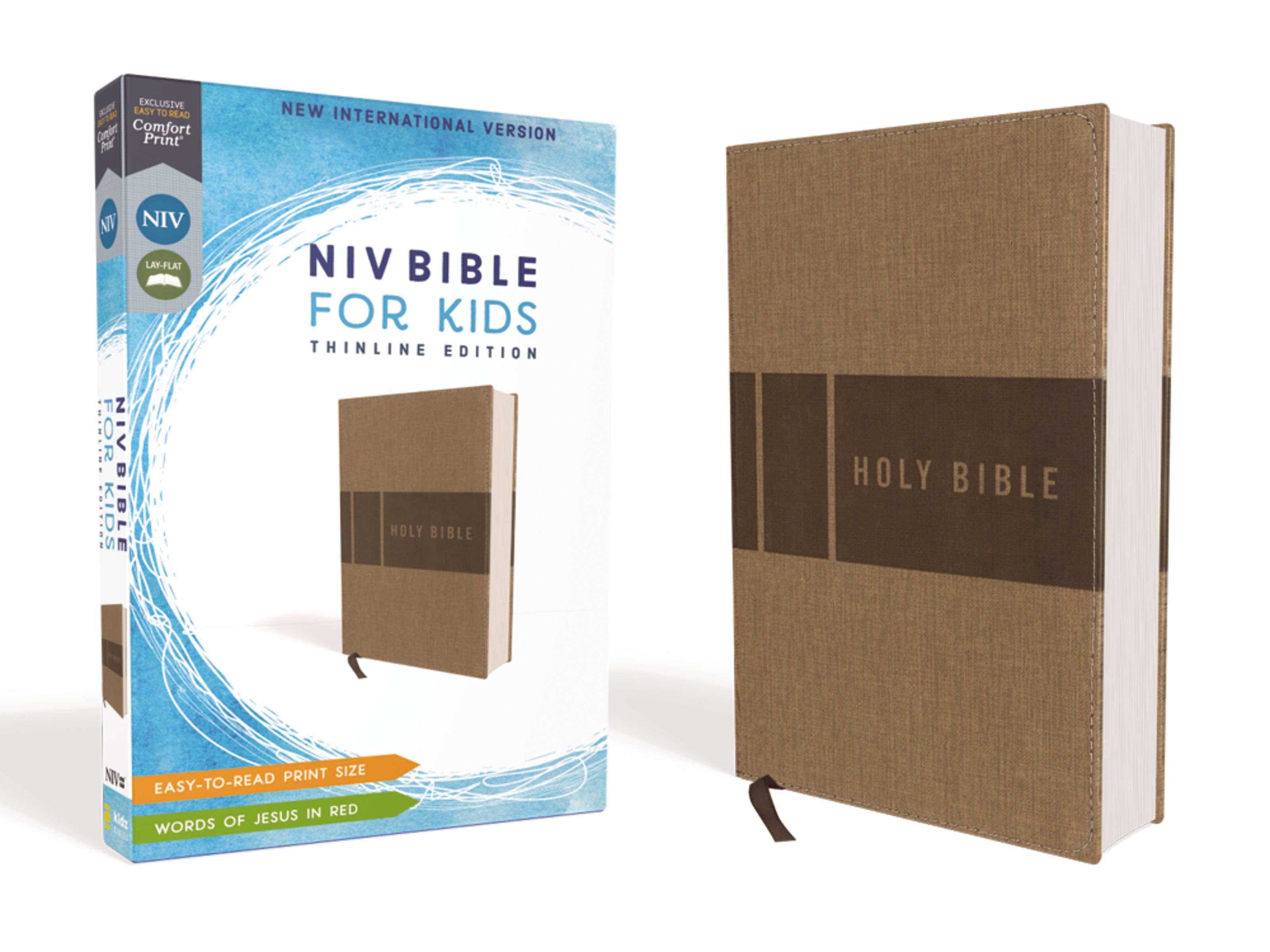 NIV, Bible for Kids, Leathersoft, Tan, Red Letter, Comfort Print