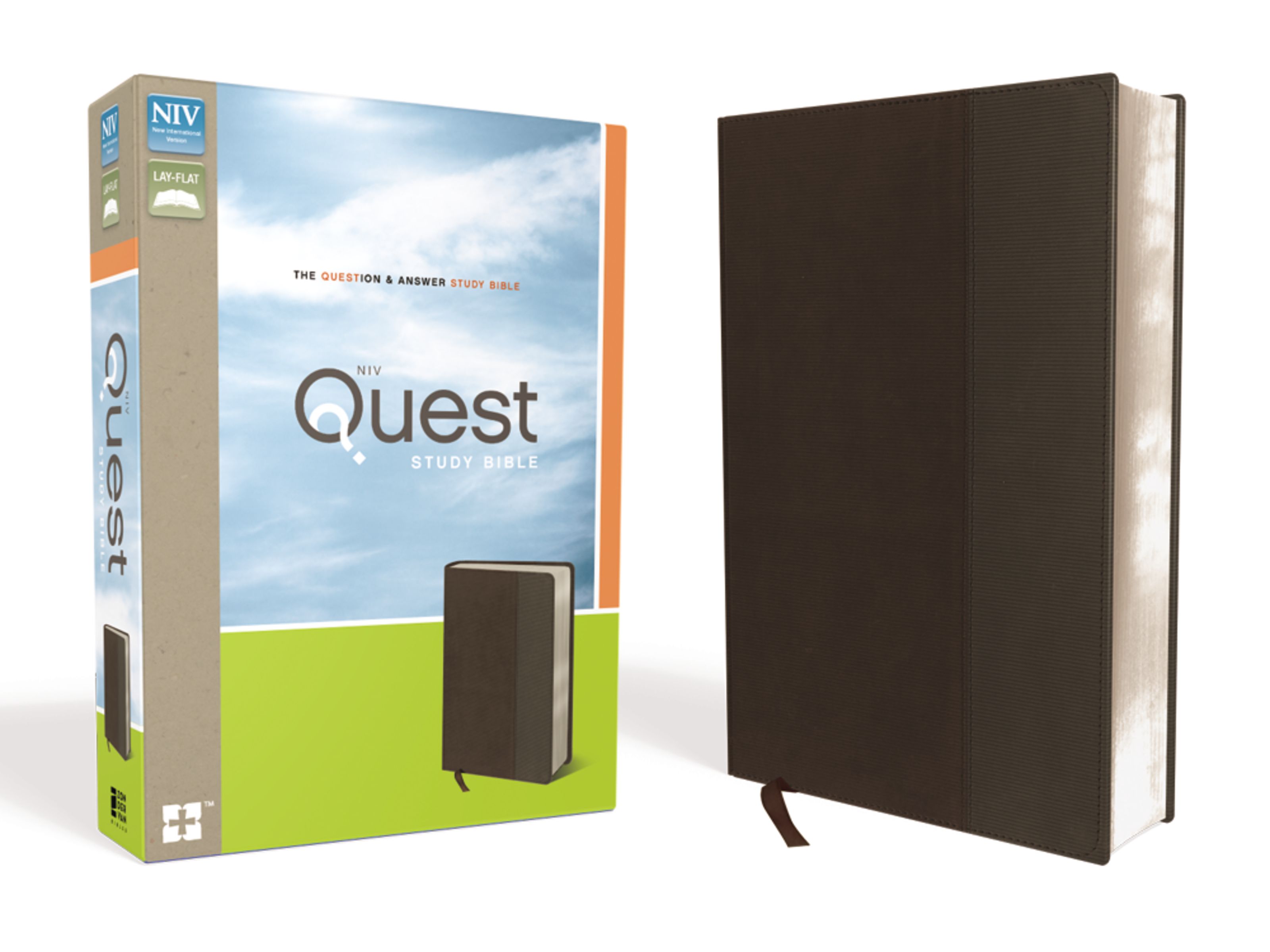 NIV, Quest Study Bible, Leathersoft, Brown/Gray