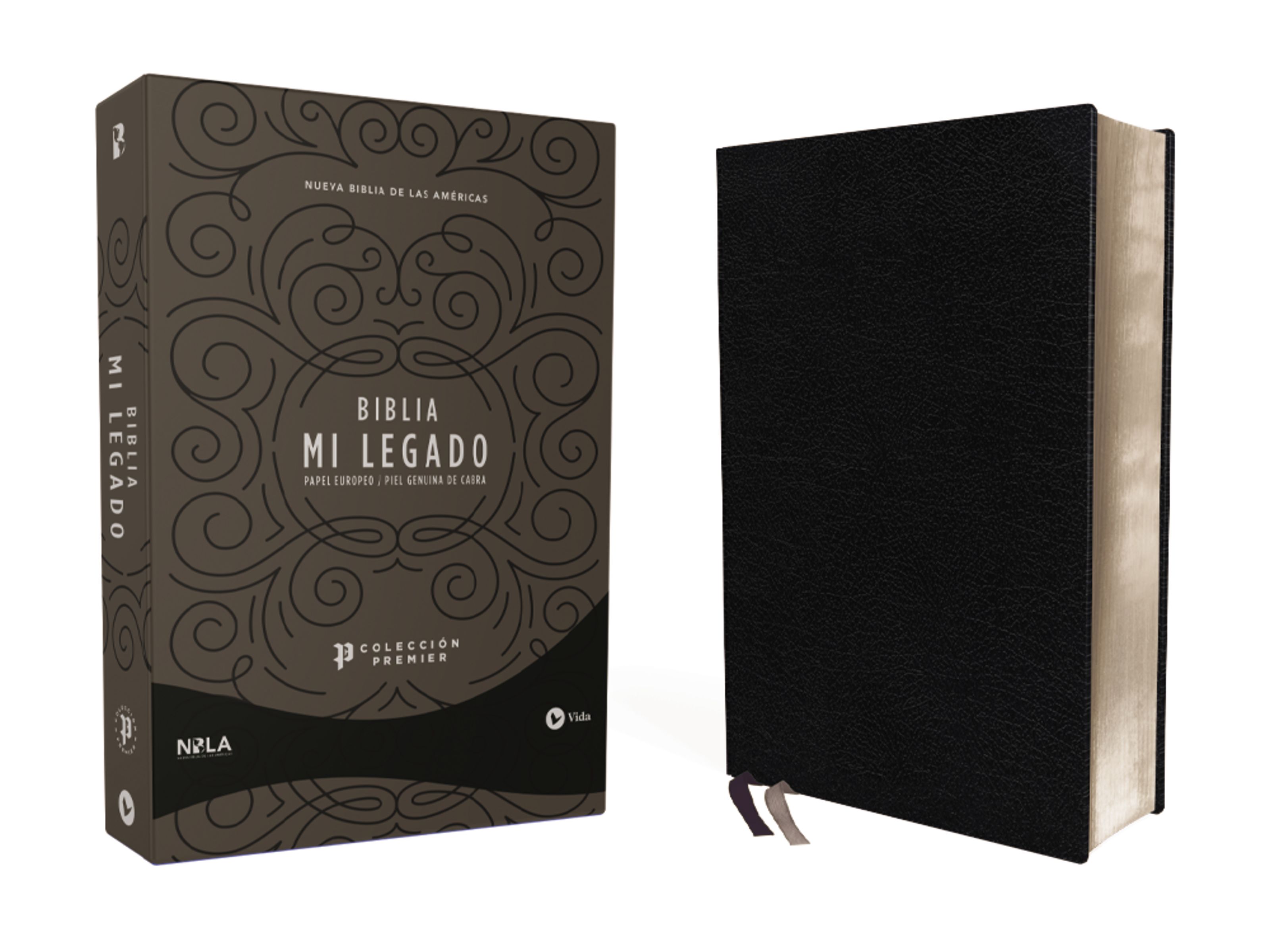 NBLA Biblia Mi Legado, Colección Premier, Negro, Una Columna, Interior a dos colores