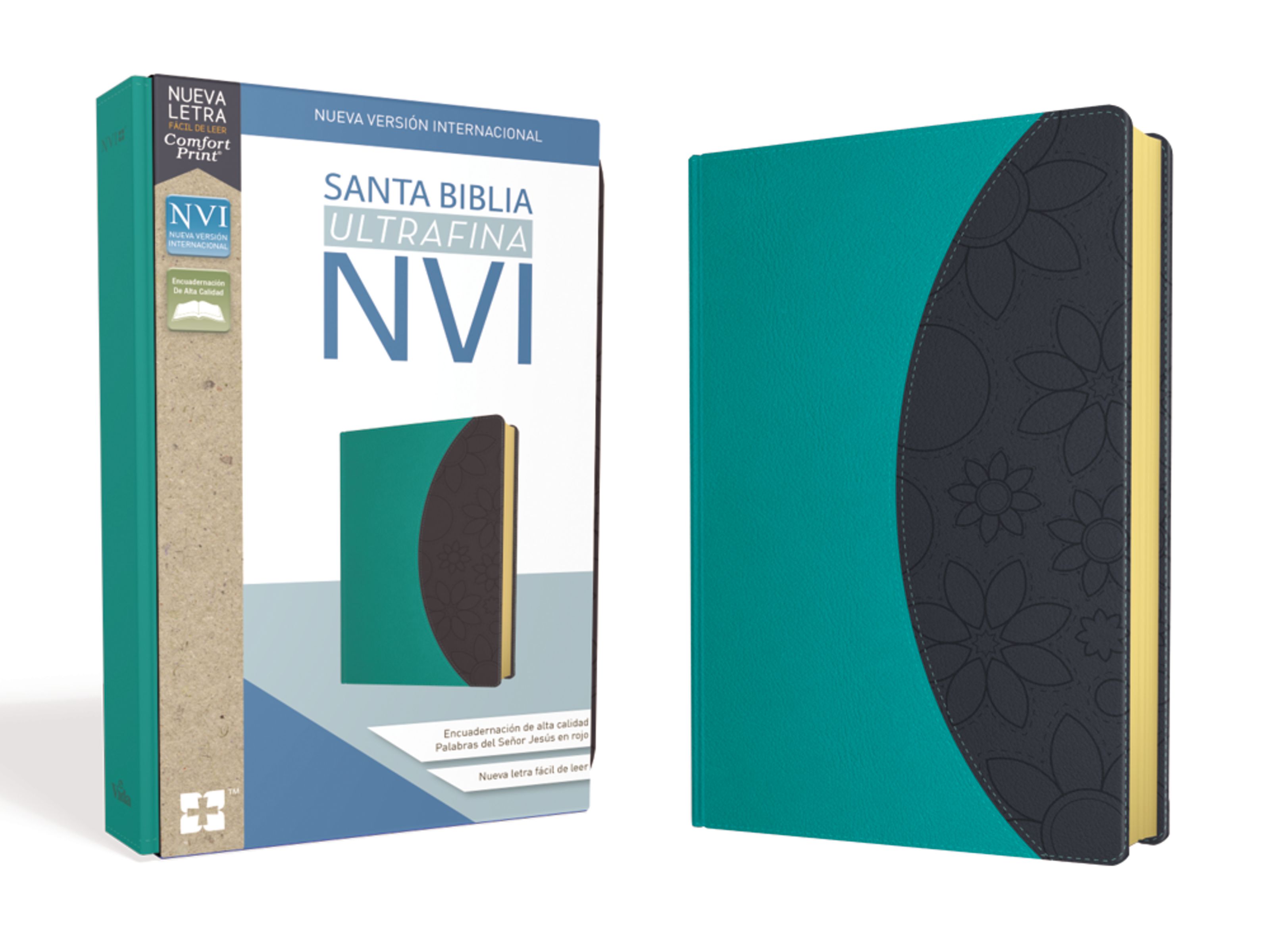 Santa Biblia NVI, Ultrafina, Aqua/Gris