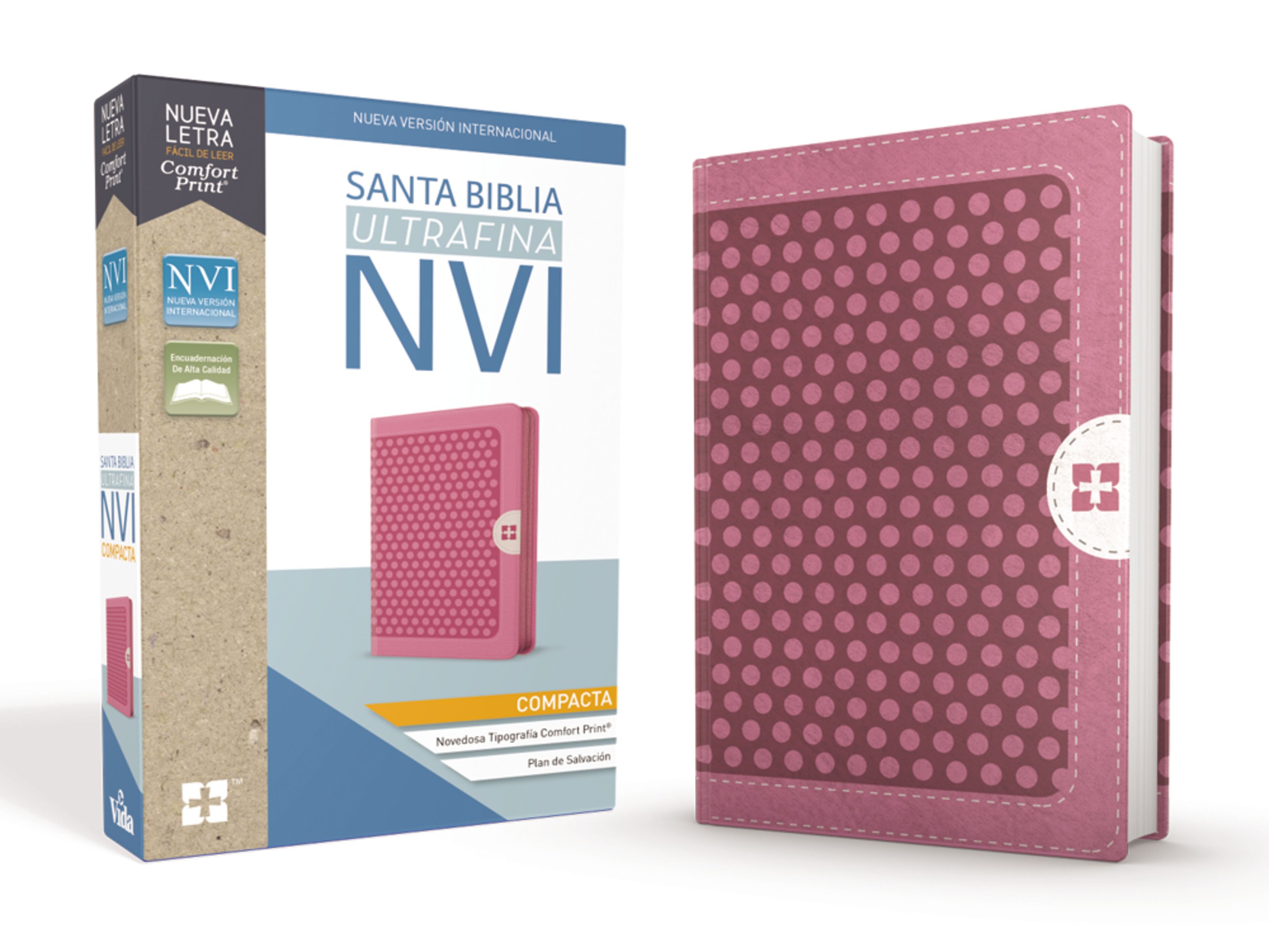 Santa Biblia NVI, Ultrafina Compacta, Rosa c/Cierre