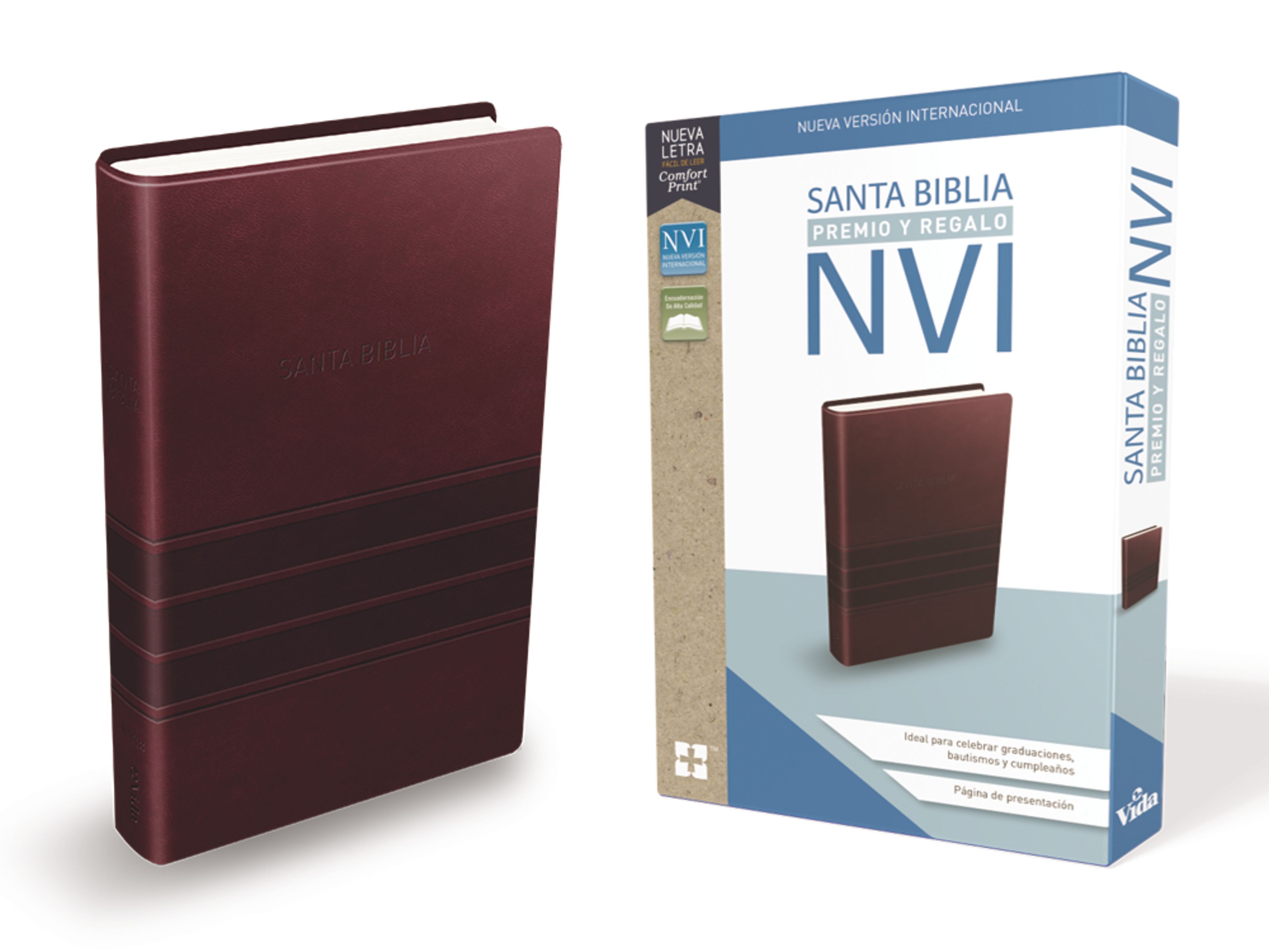 Santa Biblia de Premio y Regalo NVI, Leathersoft, Café