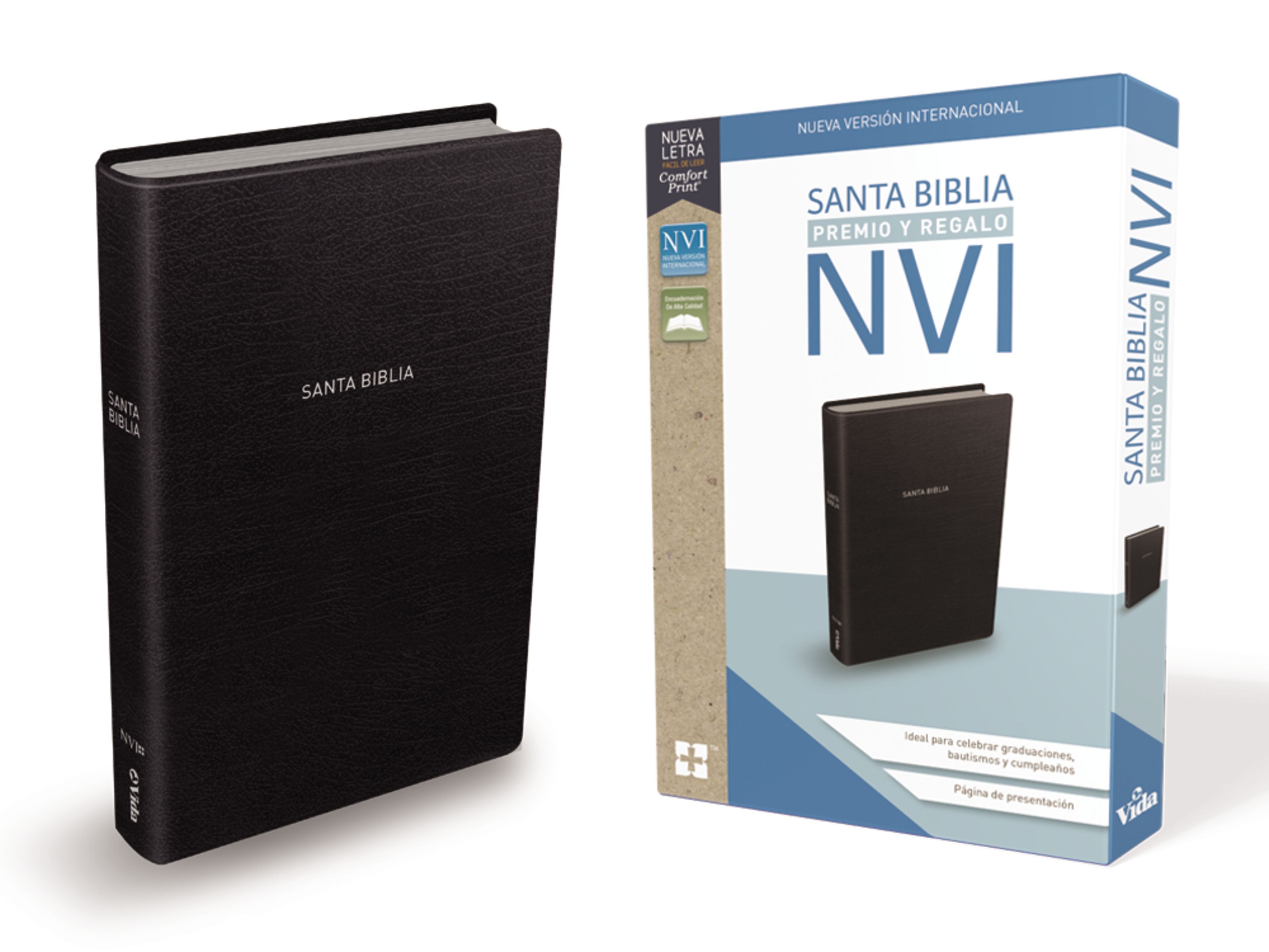 Santa Biblia de Premio y Regalo NVI, Leathersoft, Negra Clásica
