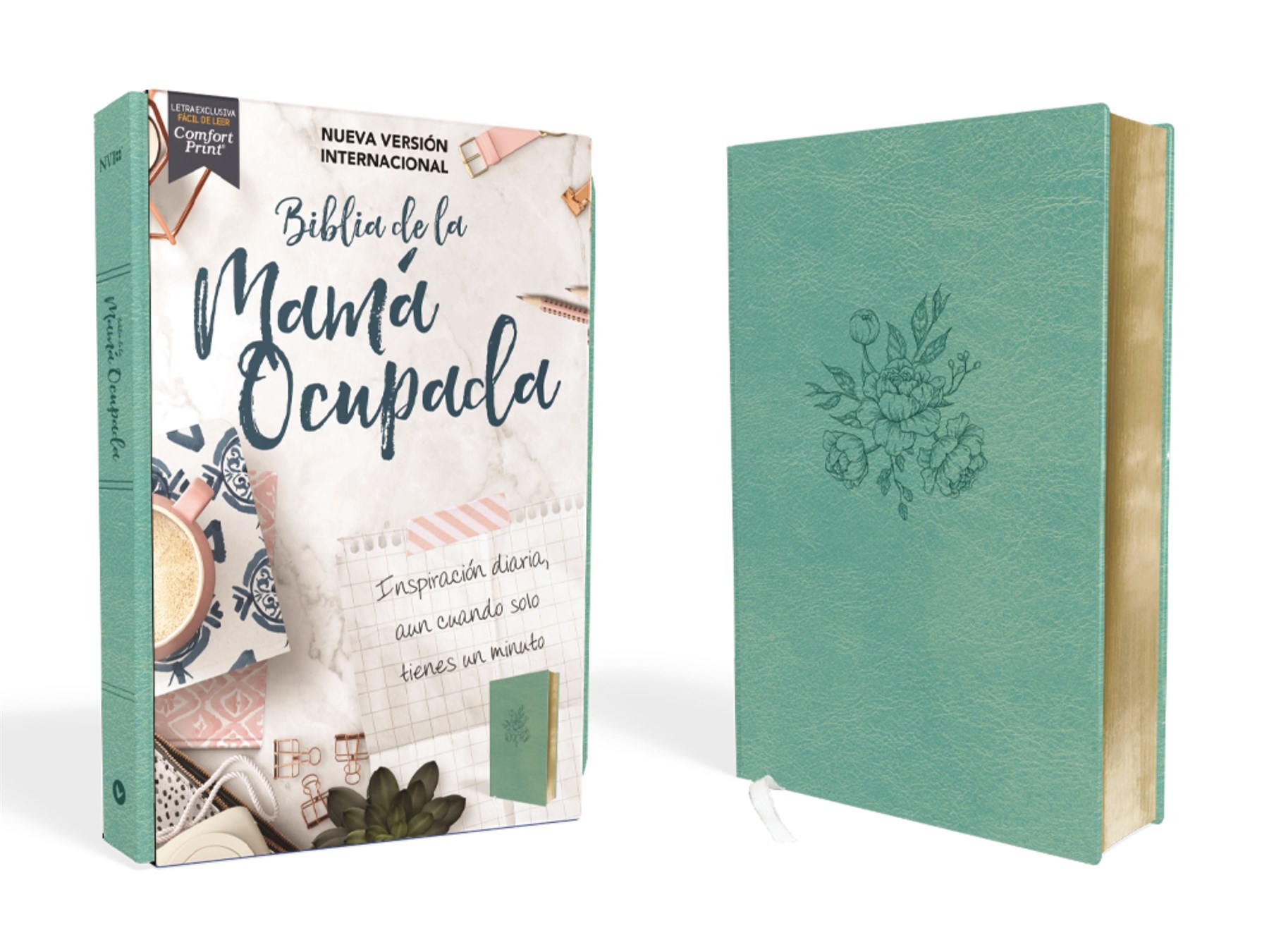 NVI Biblia de la Mamá Ocupada, Leathersoft, Truquesa, Edición Letra Roja