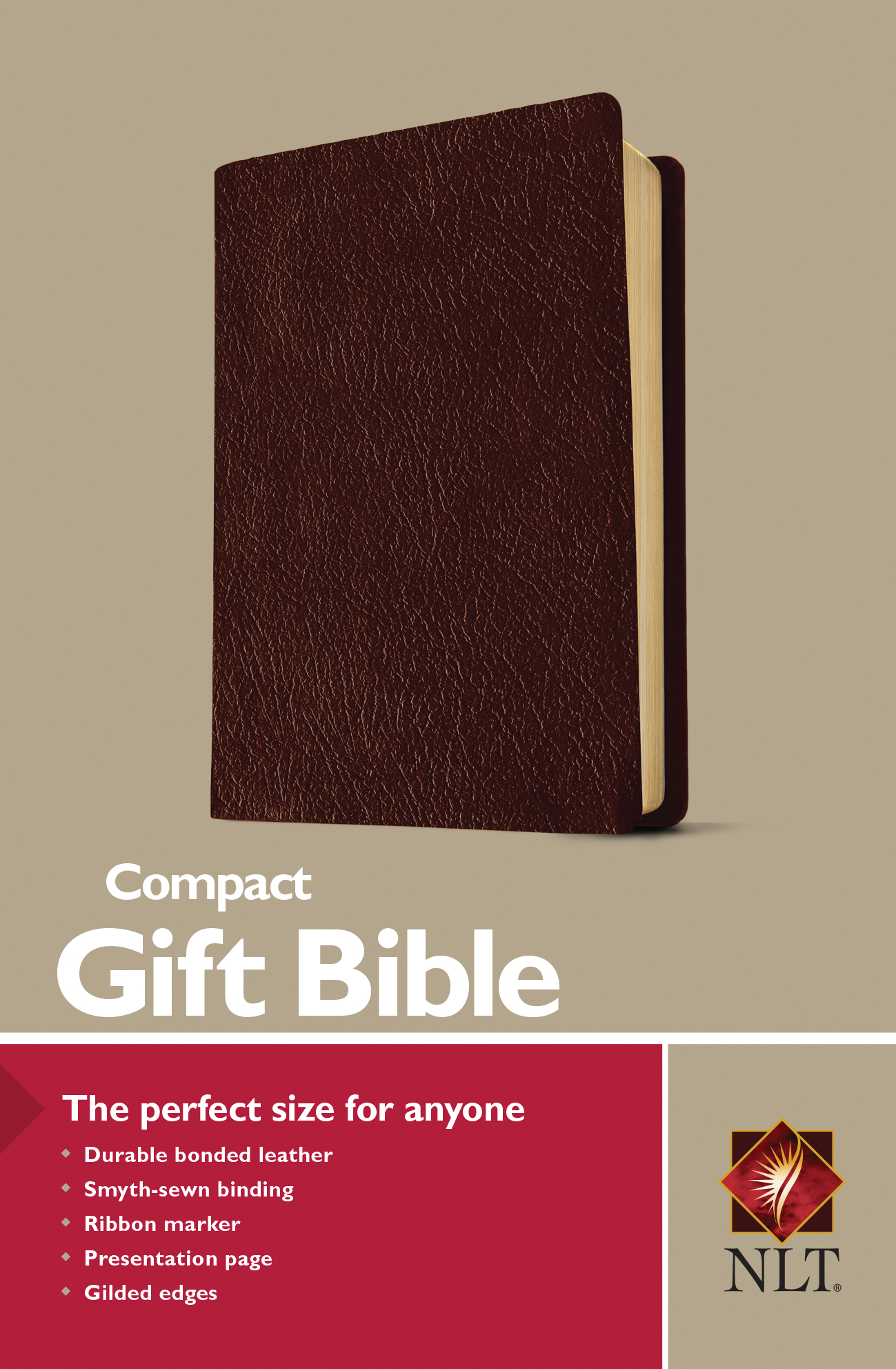 Compact Gift Bible NLT (Bonded Leather, Burgundy/maroon)