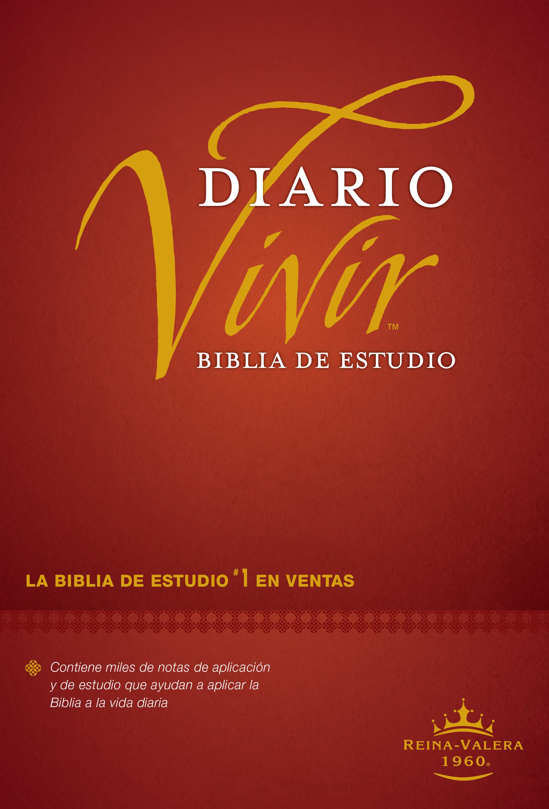 Biblia de estudio del diario vivir RVR60 (Letra Roja, Tapa dura, Vino tinto)