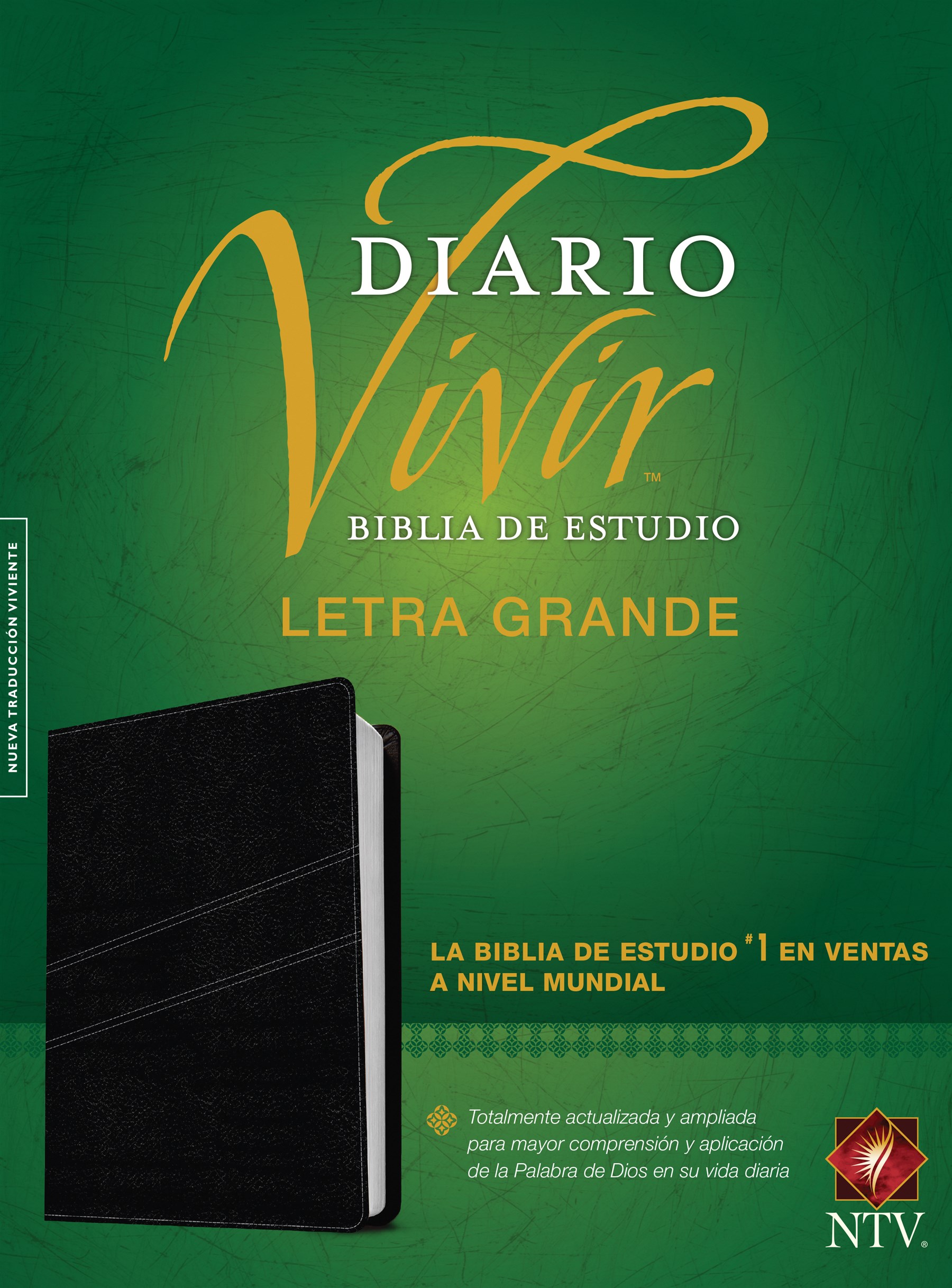 Biblia de estudio del diario vivir NTV, letra grande (Letra Roja, SentiPiel, Negro, Índice)