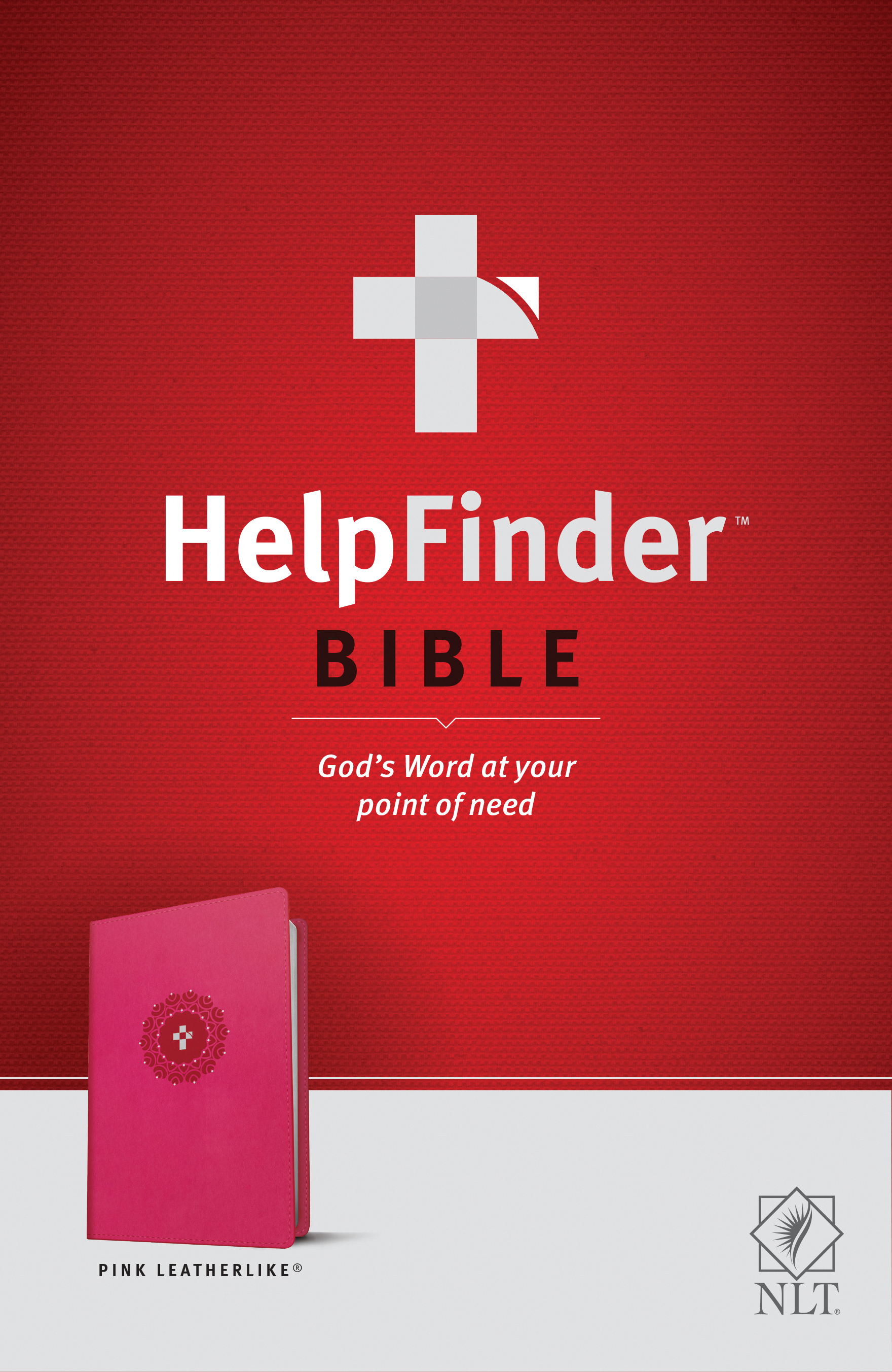 HelpFinder Bible NLT (Red Letter, LeatherLike, Pink)
