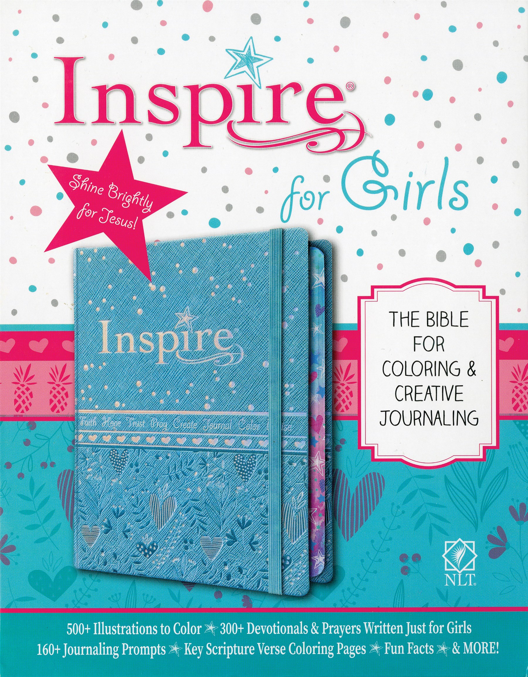 Inspire Bible for Girls NLT (Hardcover LeatherLike, Metallic Blue)