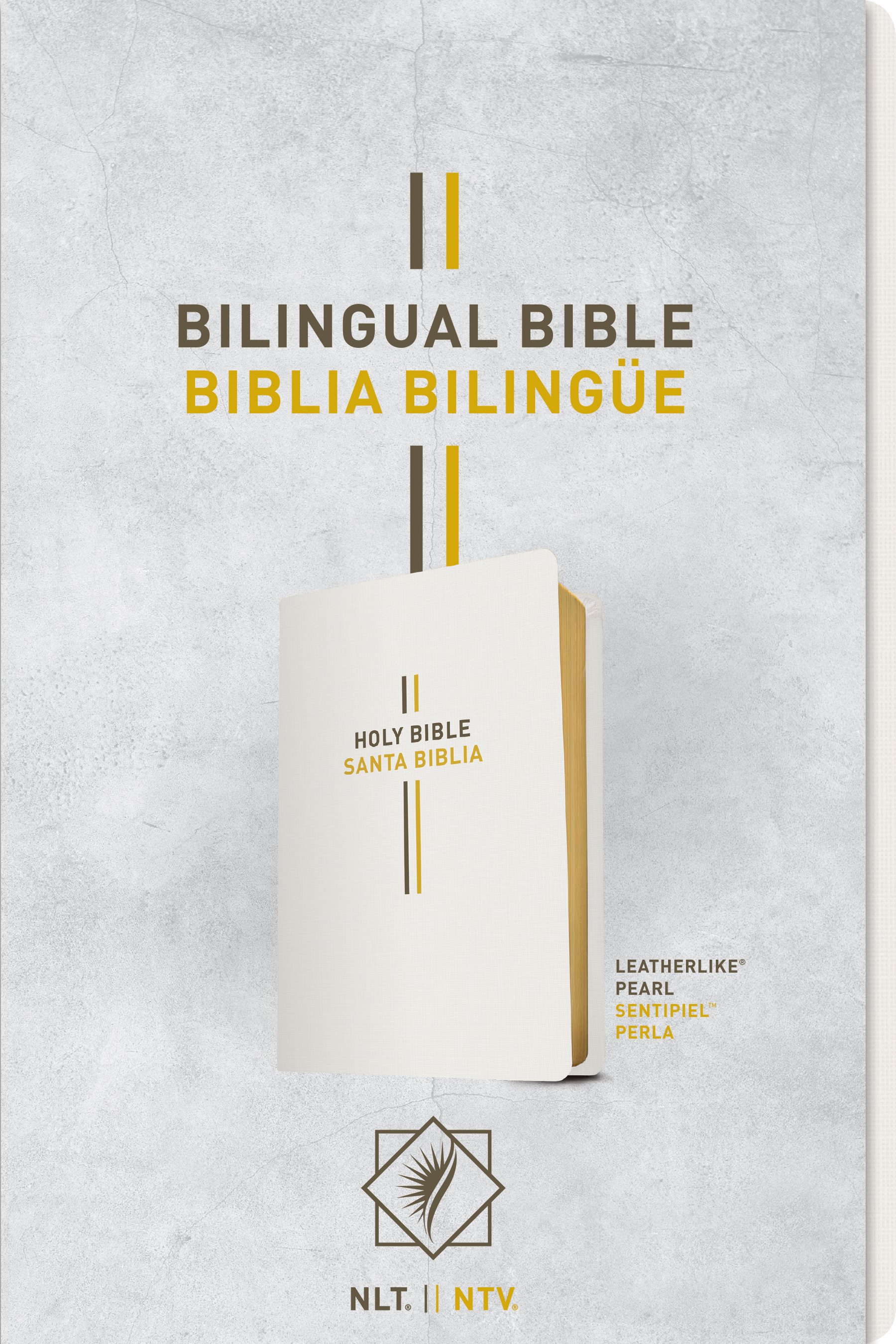 Bilingual Bible / Biblia bilingüe NLT/NTV (LeatherLike, Pearl)