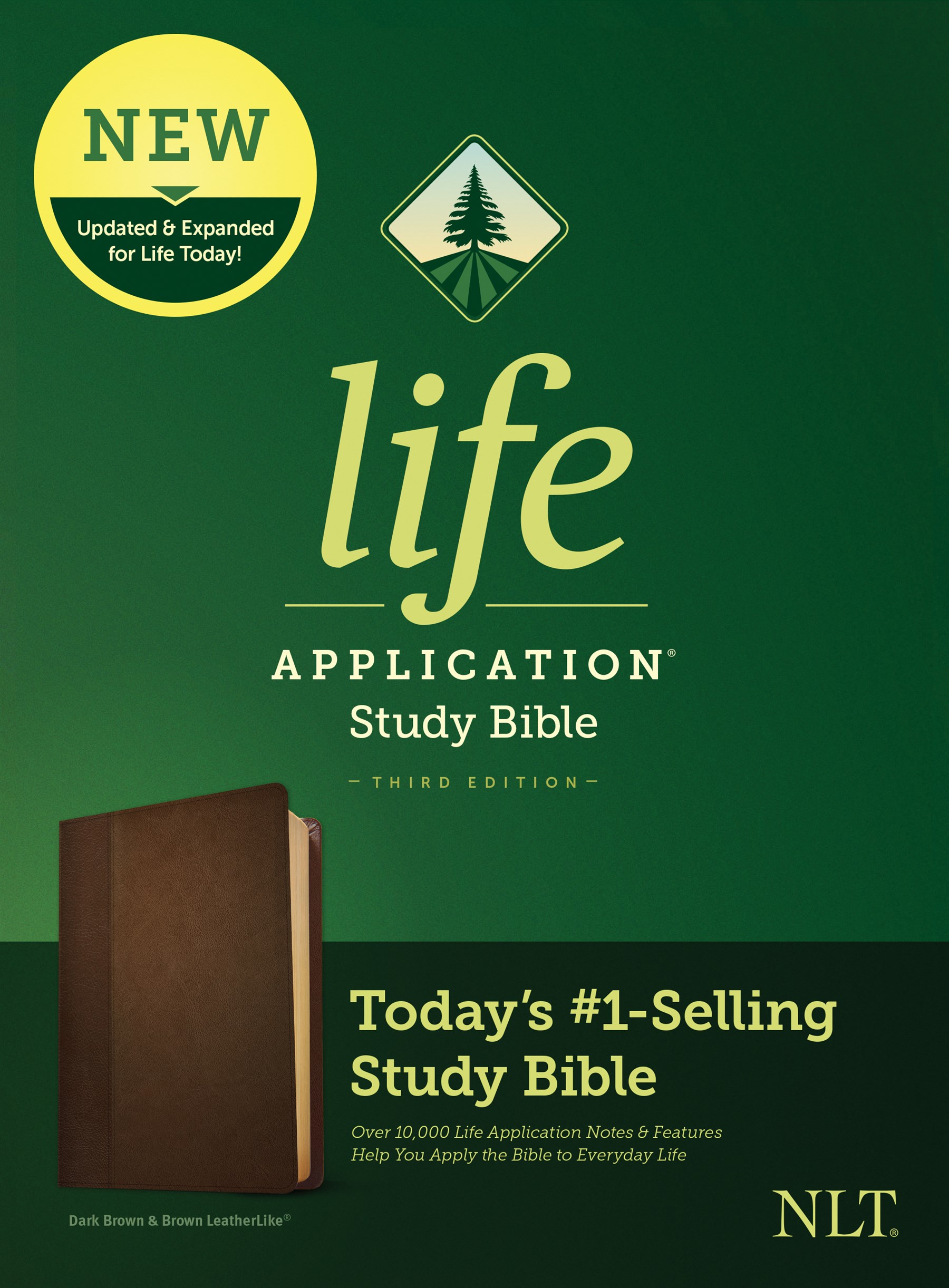 NLT Life Application Study Bible, Third Edition (LeatherLike, Dark Brown/Brown)