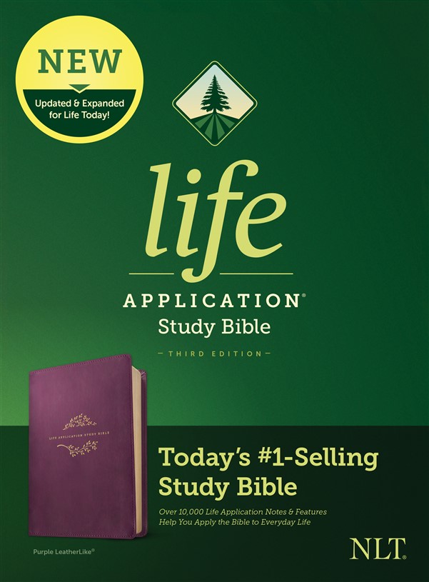NLT Life Application Study Bible, Third Edition (LeatherLike, Purple)