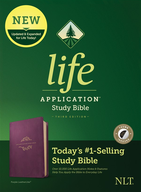 NLT Life Application Study Bible, Third Edition (LeatherLike, Purple, Indexed)