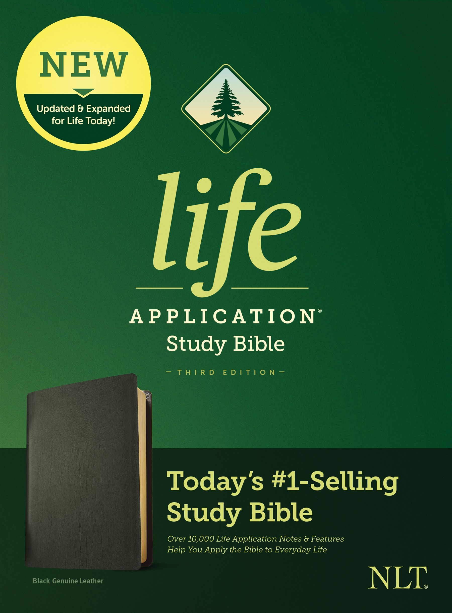 NLT Life Application Study Bible, Third Edition (Genuine Leather, Black)