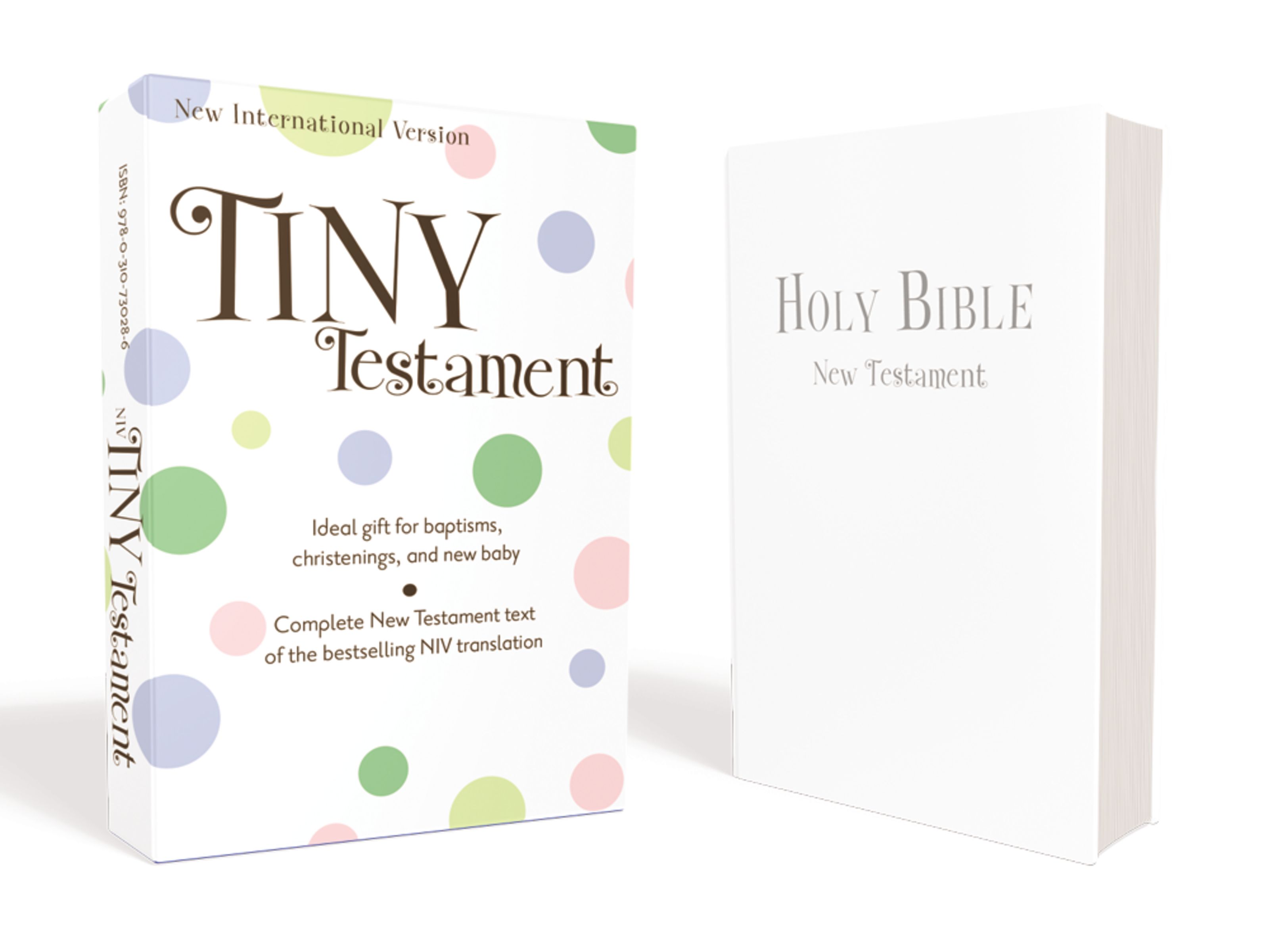 NIV, Tiny Testament Bible: New Testament, Leathersoft, White