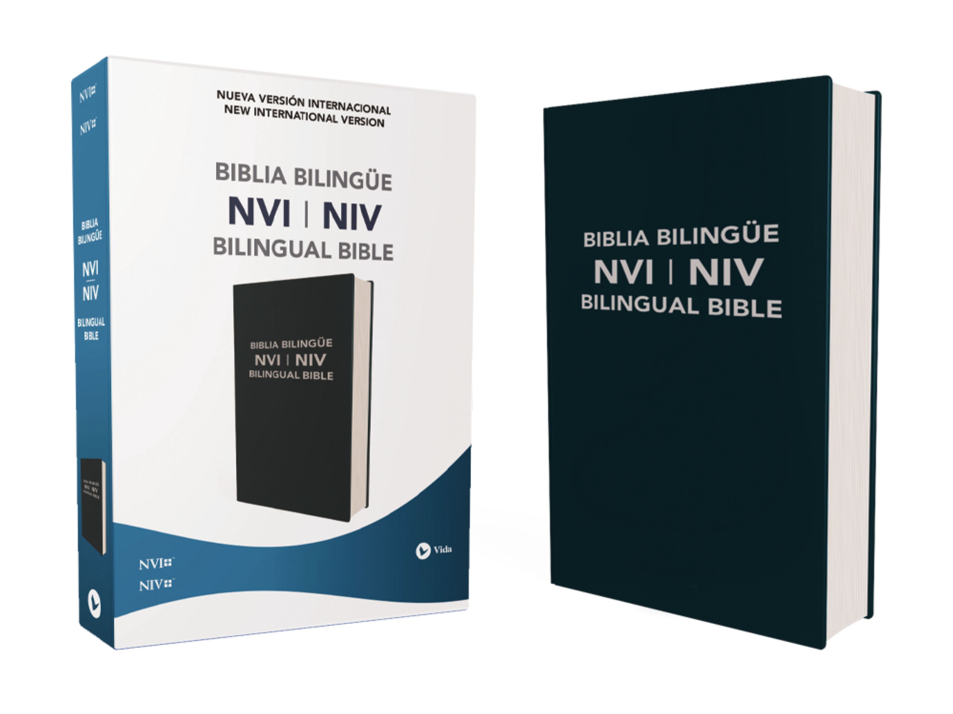 Biblia Bilingüe, NVI/NIV, Leathersoft, Azul / Spanish Bilingual Bible, NVI/NIV, Leathersoft, Blue