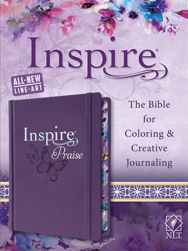 Inspire PRAISE Bible NLT (Hardcover LeatherLike, Purple)