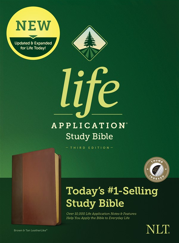 NLT Life Application Study Bible, Third Edition (LeatherLike, Brown/Mahogany, Indexed)