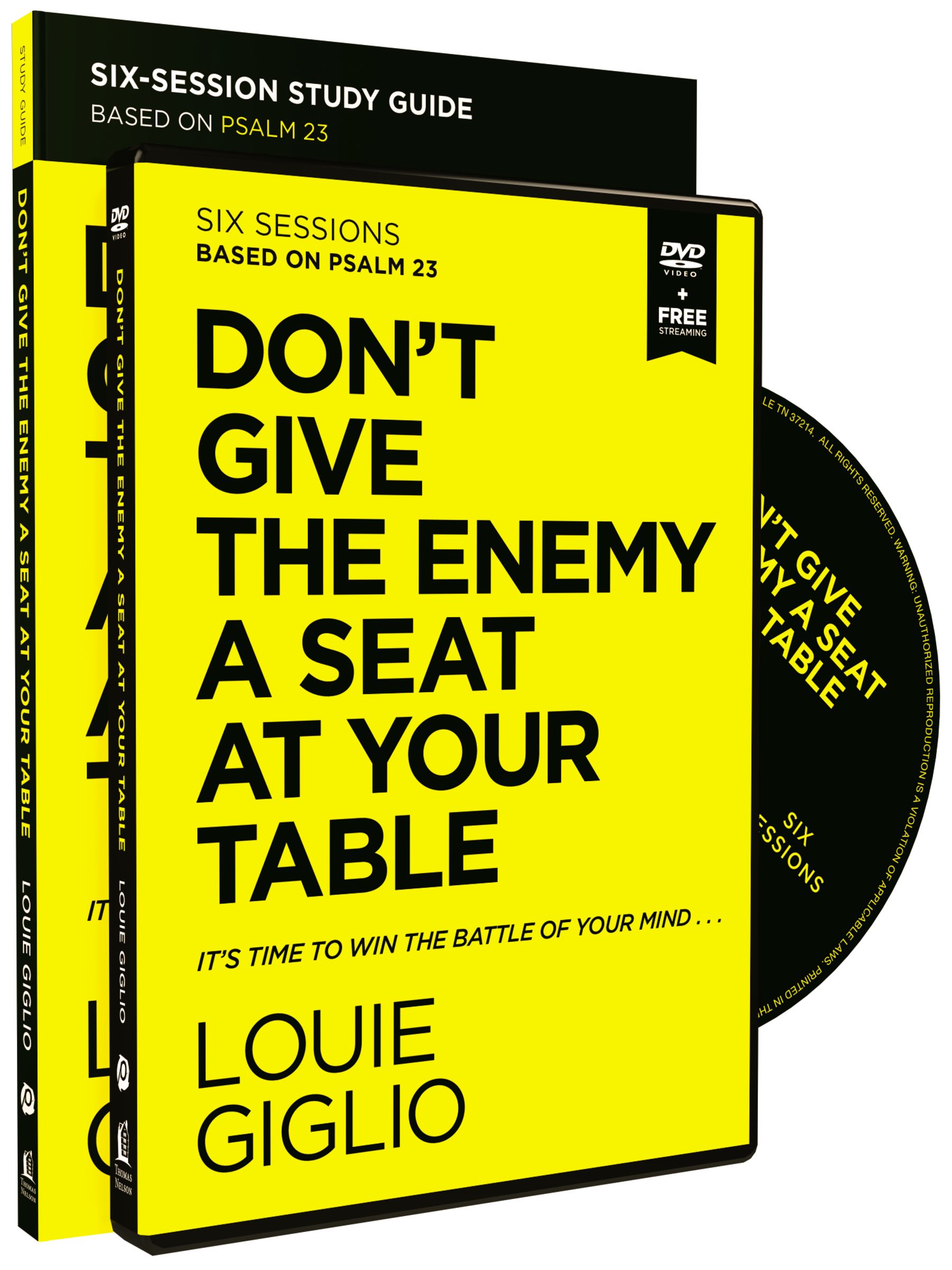 Don't Give the Enemy a Seat at Your Table Study Guide with DVD