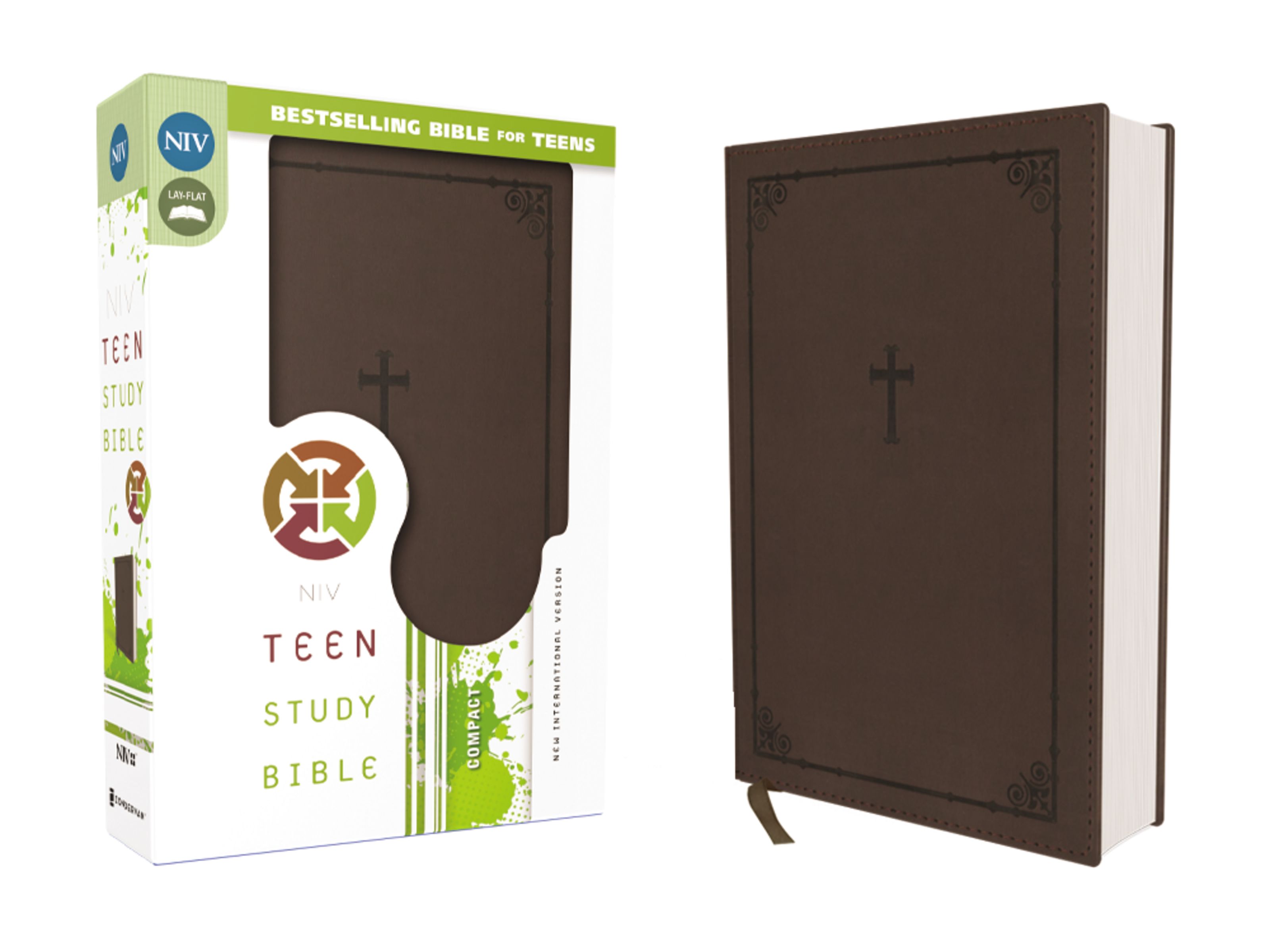 NIV, Teen Study Bible, Compact, Leathersoft, Brown